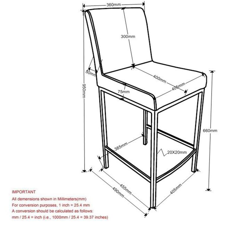 Porto 26" Counter Stool, Set of 2 in White and Chrome - Image 5