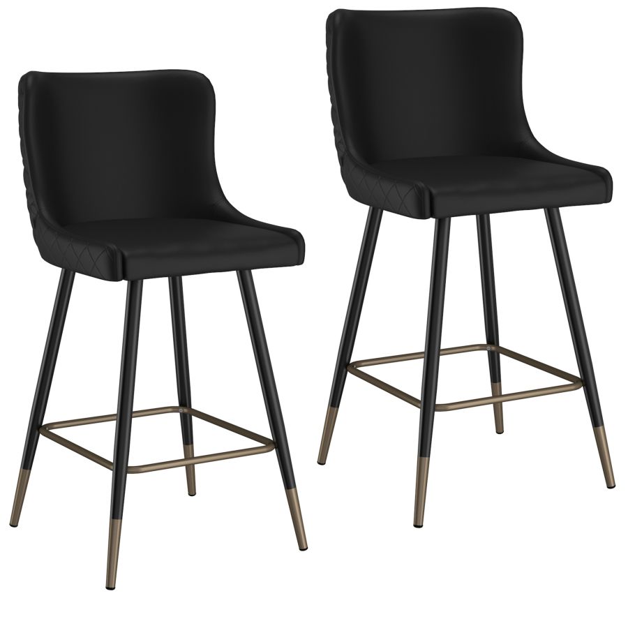 Xander 26" Counter Stool, Set of 2, in Black - Image 3
