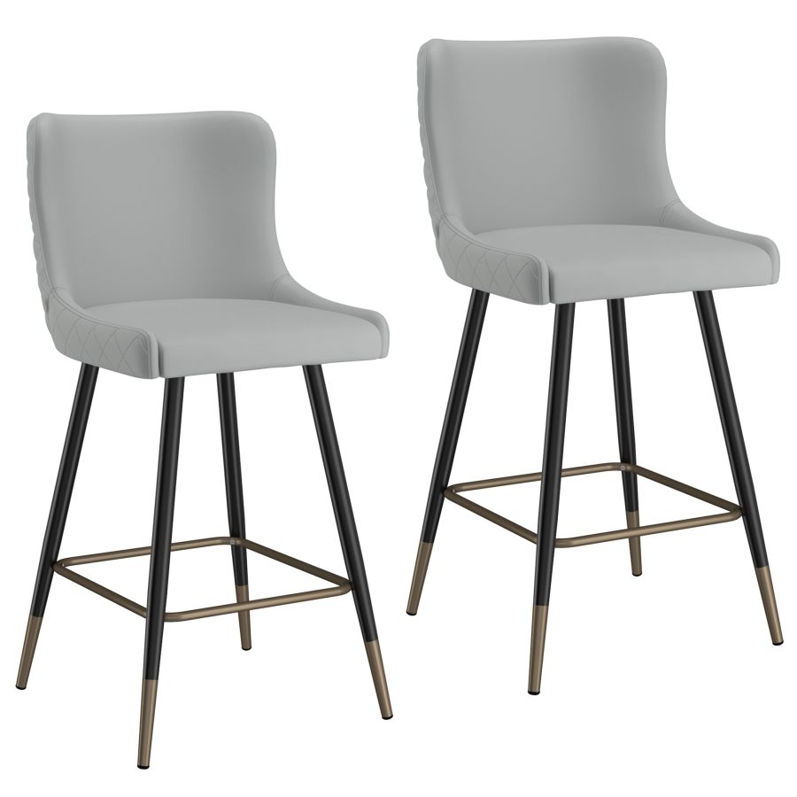 Xander 26" Counter Stool, Set of 2, in Light Grey - Image 4