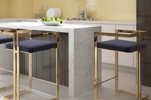 Alternative view of Cosmo 26" Counter Stool in Black and Gold