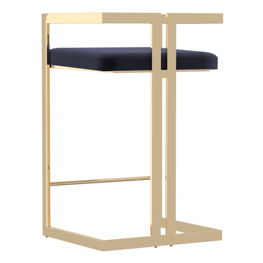 Cosmo 26" Counter Stool in Black and Gold - Image 7