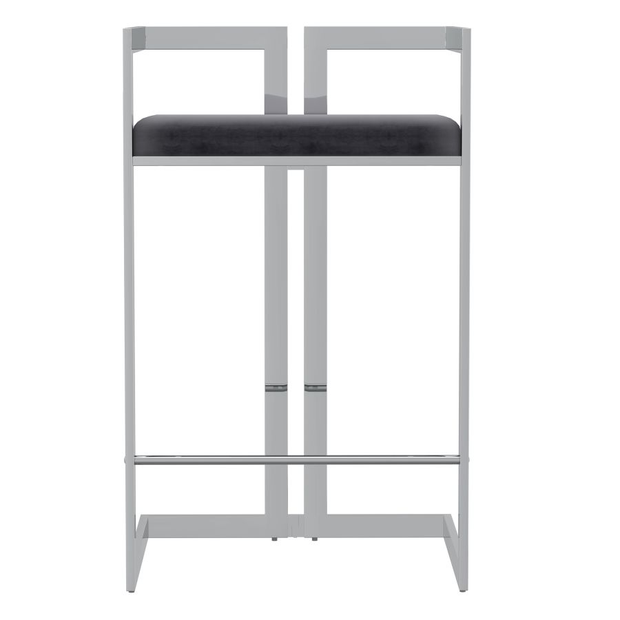 Cosmo 26" Counter Stool in Grey and Silver - Image 6