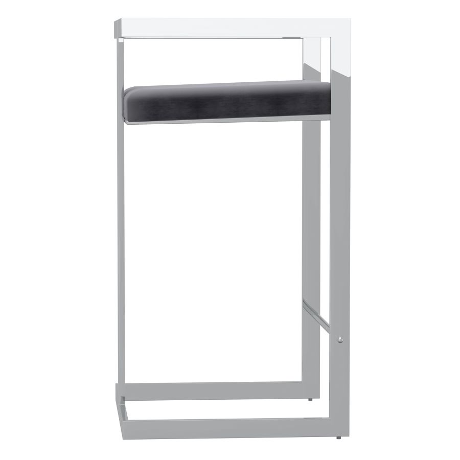Cosmo 26" Counter Stool in Grey and Silver - Image 5