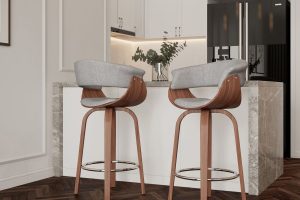 Alternative view of Holt 26" Counter Stool in Grey and Walnut