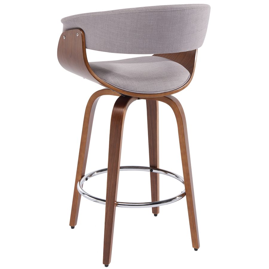Holt 26" Counter Stool in Grey and Walnut - Image 8