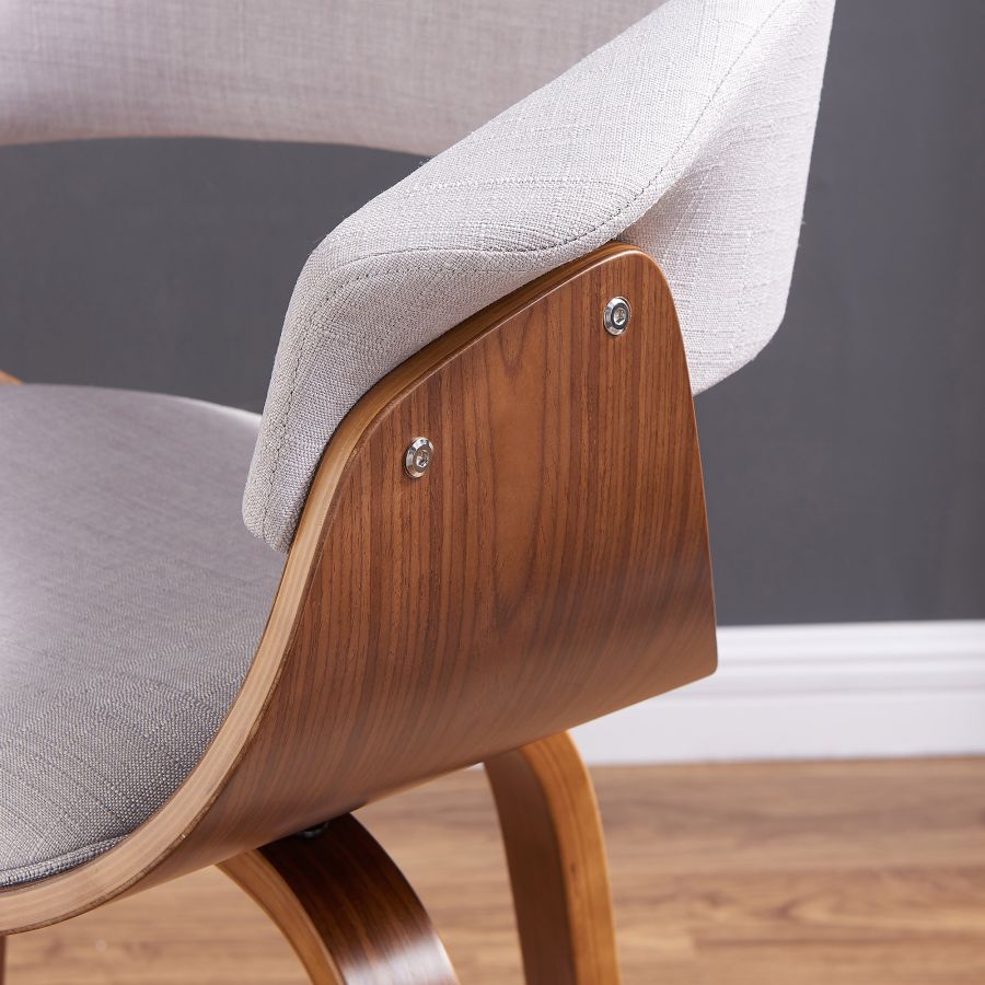 Holt 26" Counter Stool in Grey and Walnut - Image 5