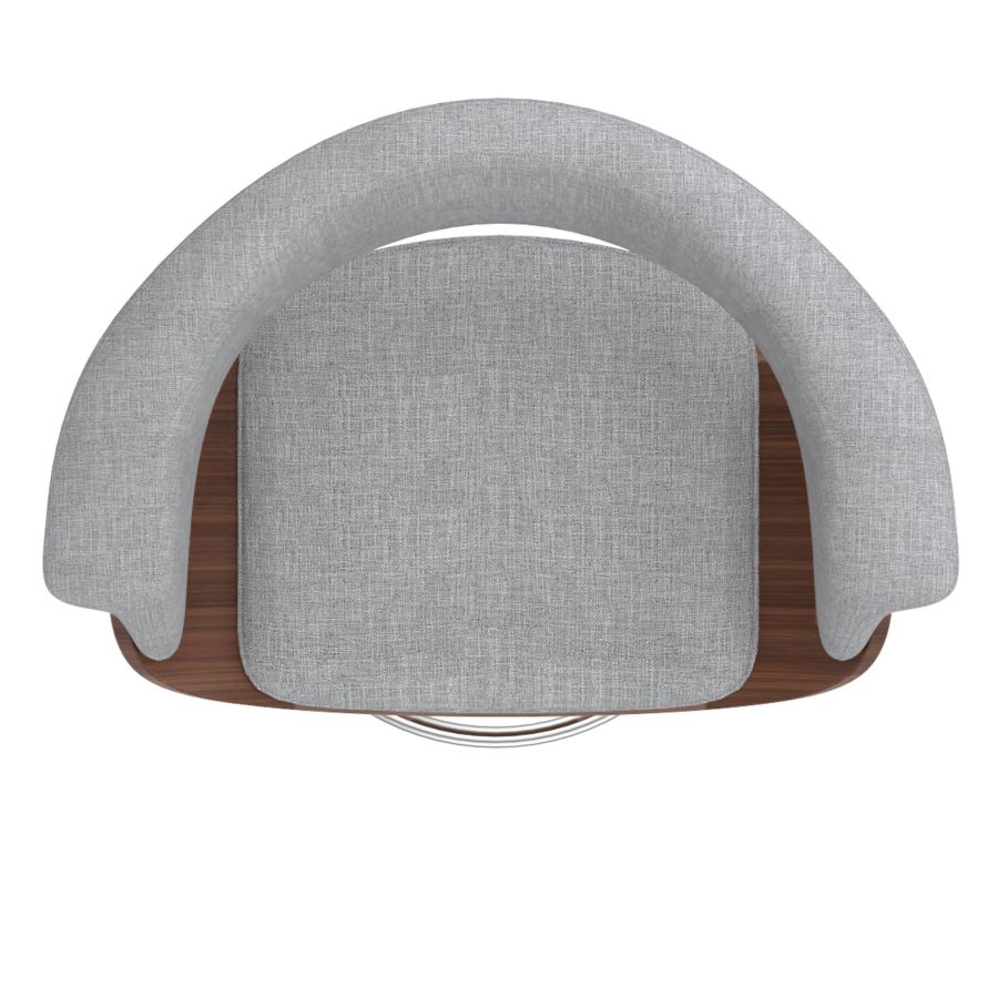 Holt 26" Counter Stool in Grey and Walnut - Image 3