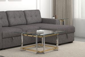 Florina Coffee Table In Silver And Gold