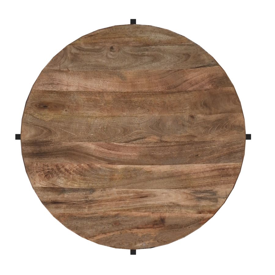 Blox Round Coffee Table In Natural And Black - Image 3