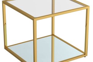 Alternative view of Casini 4pc Multi-Tier Coffee Table Set In Gold