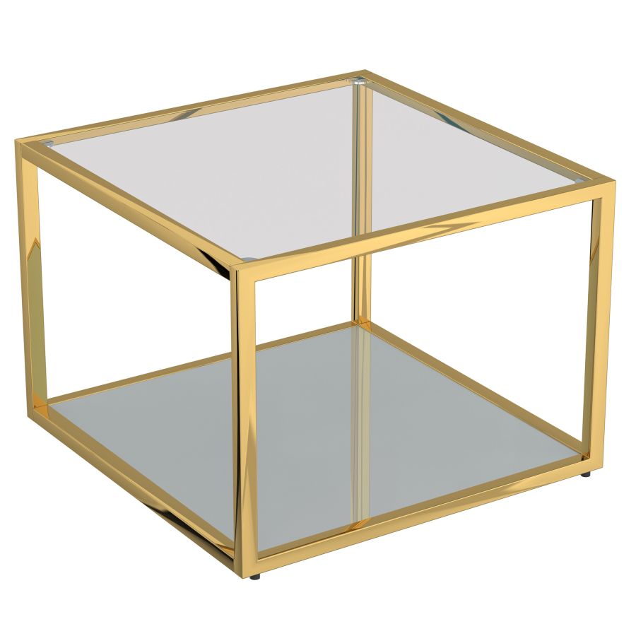 Casini 3pc Small Coffee Table Set In Gold - Image 2
