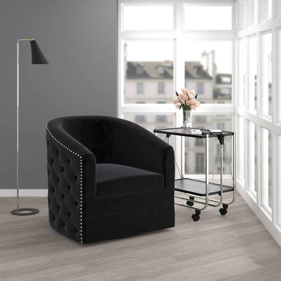 Velci Accent Chair in Black - Image 2