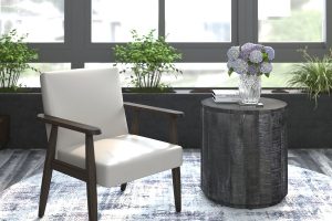 Alternative view of Wilder Accent Chair in Grey-Beige and Weathered Brown