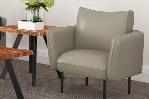 Alternative view of Ryker Accent Chair in Grey-Beige and Black