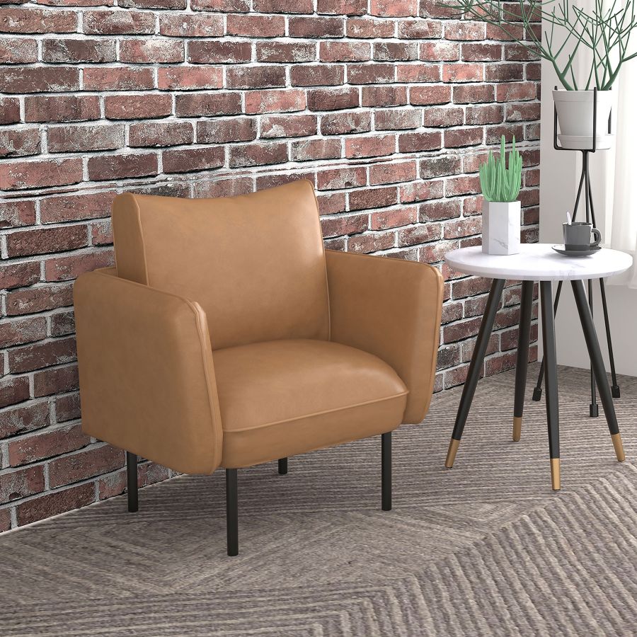 Ryker Accent Chair in Saddle and Black - Image 2