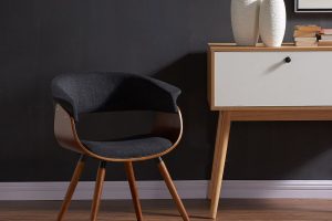 Alternative view of Holt Accent Chair in Charcoal and Walnut