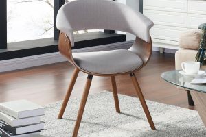 Alternative view of Holt Accent Chair in Grey and Walnut