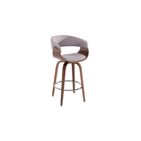Holt 26" Counter Stool in Grey and Walnut