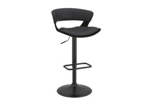Rover Adjustable Air Lift Stool in Charcoal and Black