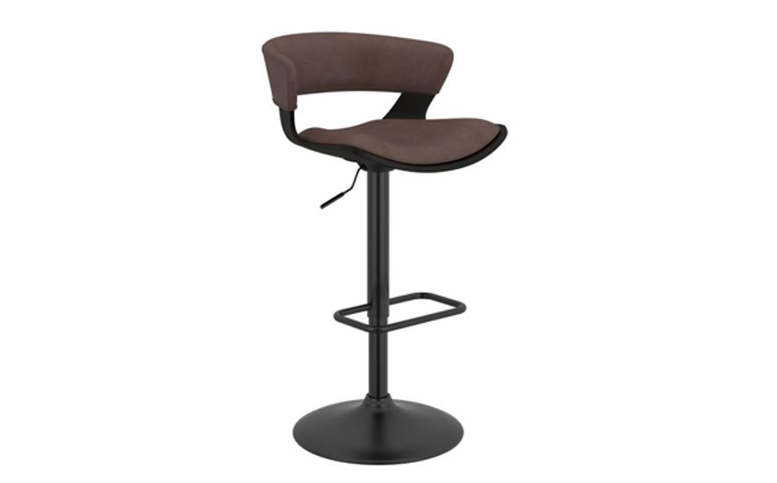 Rover Adjustable Air Lift Stool in Brown and Black