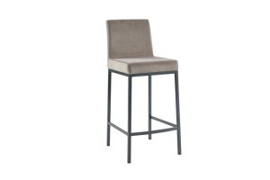 Diego 26 Inch Counter Stool, Set of 2 in Grey and Grey Leg