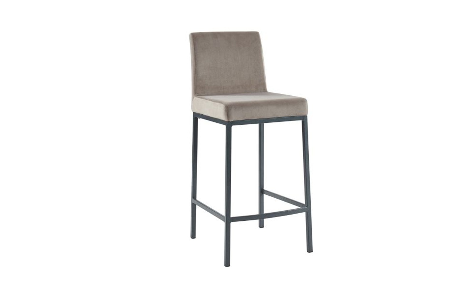Diego 26 Inch Counter Stool, Set of 2 in Grey and Grey Leg