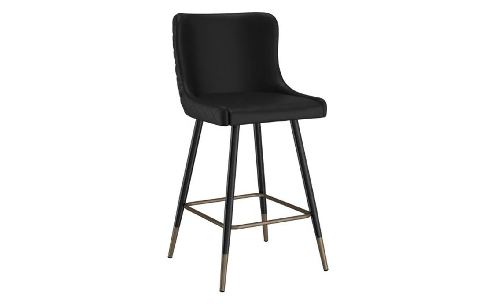Xander 26" Counter Stool, Set of 2, in Black