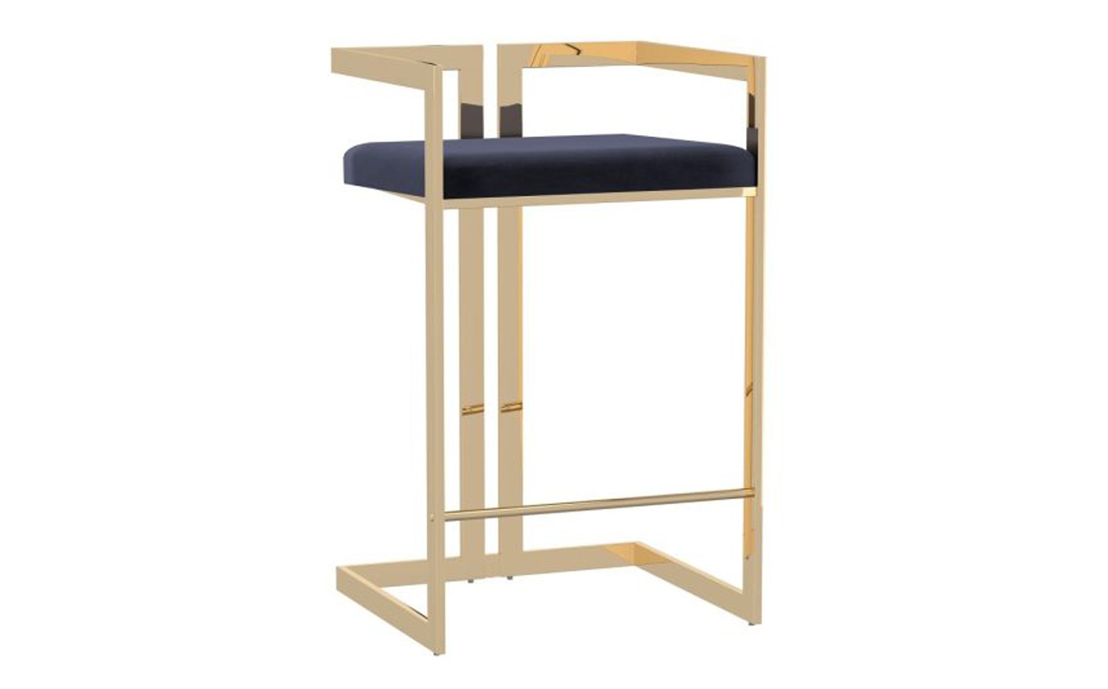 Cosmo 26" Counter Stool in Black and Gold