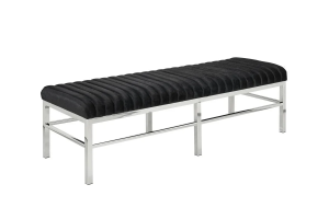 Channel Bench Gy-Bc-7936 Sky Black Velvet