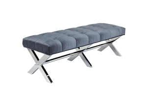 Lauren Bench Gy-7770 Charcoal Velvet