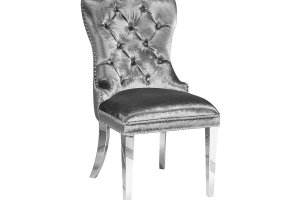 Alternative view of Euphoria Dining Chair Gy-1029ss E-Charcoal Velvet W/ Steel Legs
