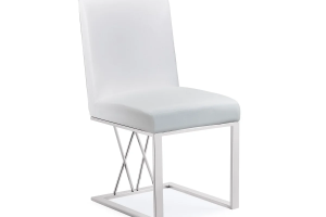 Alternative view of Martini Dining Chair Gy-Dc-8101 White Aspen Stainless Steel Frame,