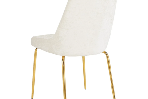 Alternative view of MOIRA CHAIR GY-1977 morgan ivory fabric GOLD POLISHED LEG