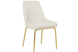 MOIRA CHAIR GY-1977 morgan ivory fabric GOLD POLISHED LEG
