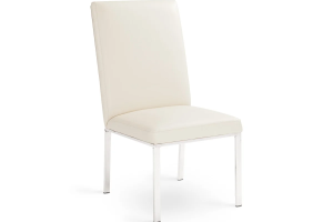 Riley Chair Gy-Dc-8576 Taupe Pu Polished Steel Frame