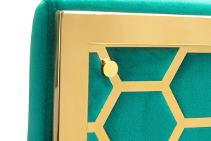 Alternative view of RILEY CHAIR GY-DC-8576G Emerald Green Gold Steel Frame