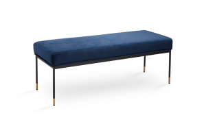 Alternative view of Roger Bench Gy-Ben-2713 Blue Ink Velvet Black Legs Gold Caps Kd