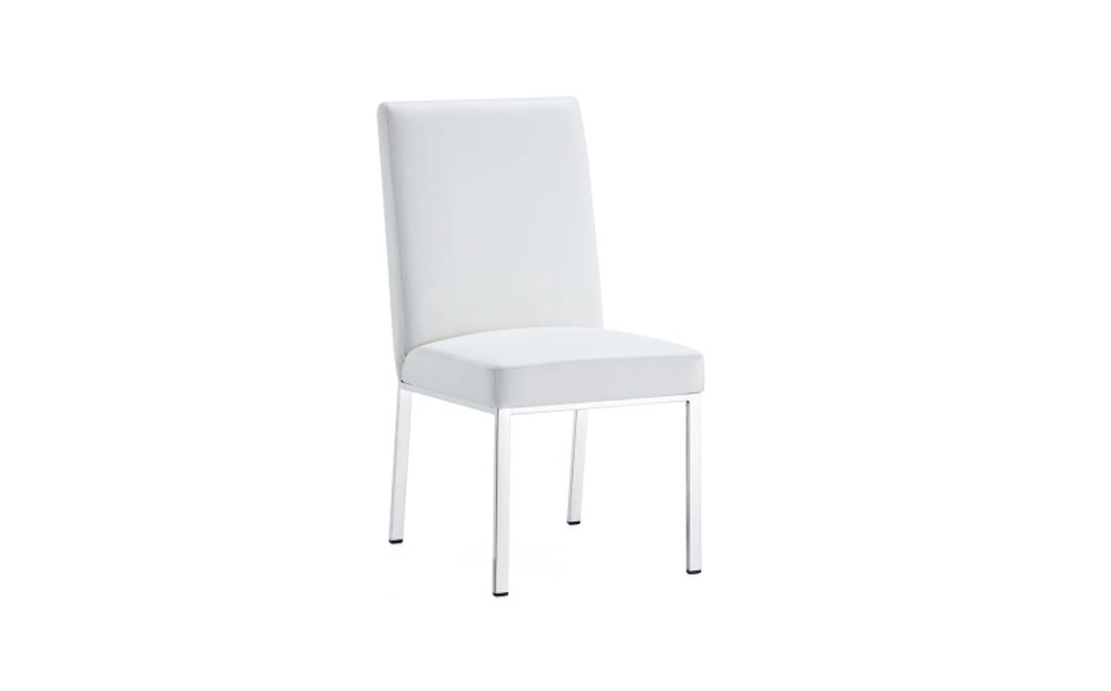 RILEY CHAIR GY-DC-8576 White PU Polished steel frame