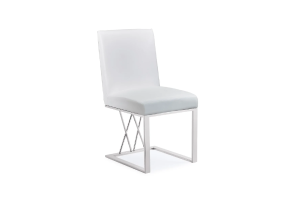 Martini Dining Chair Gy-Dc-8101 White Aspen Stainless Steel Frame,