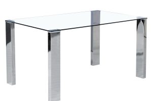 Frankfurt Rectangular Dining Table In Stainless Steel