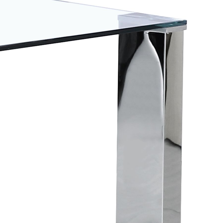 Frankfurt Rectangular Dining Table In Stainless Steel - Image 5