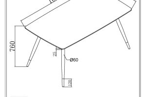 Alternative view of Emery Rectangular Dining Table In White And Black