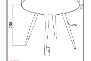 Alternative view of Emery Round Dining Table In White And Black