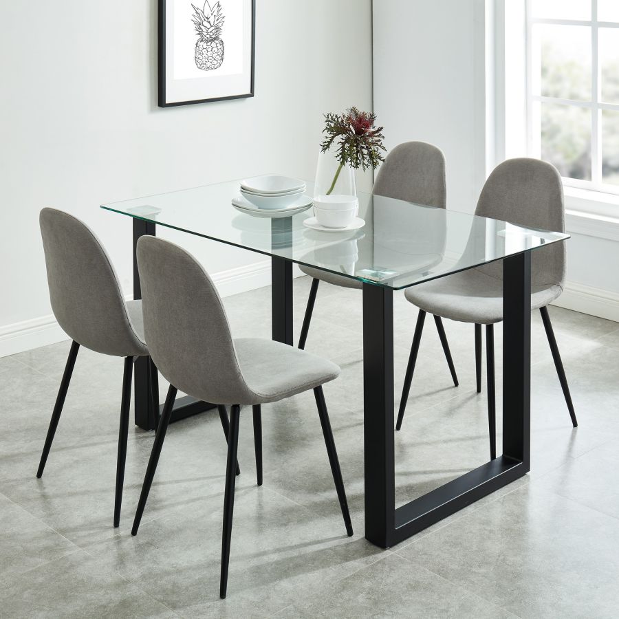 Franco Rectangular Dining Table In Black - Image 5
