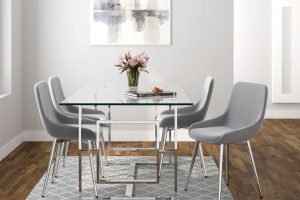 Alternative view of Eros Rectangular Dining Table In Silver