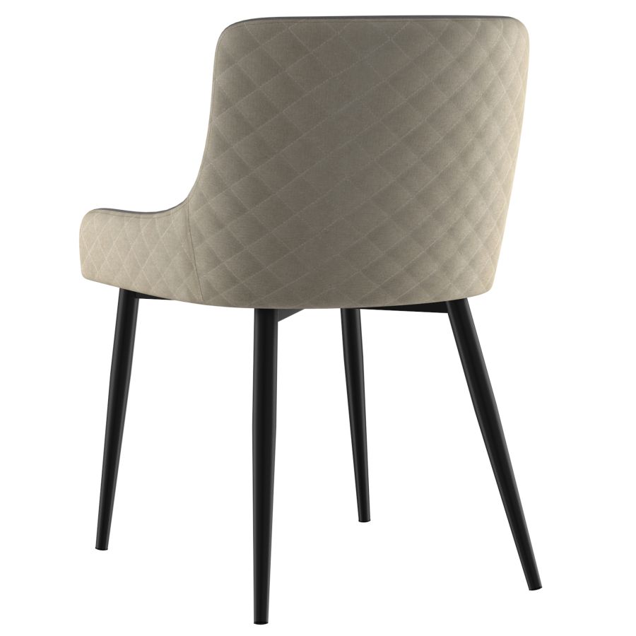 Bianca Side Chair, Set Of 2 In Beige And Black Leg - Image 8