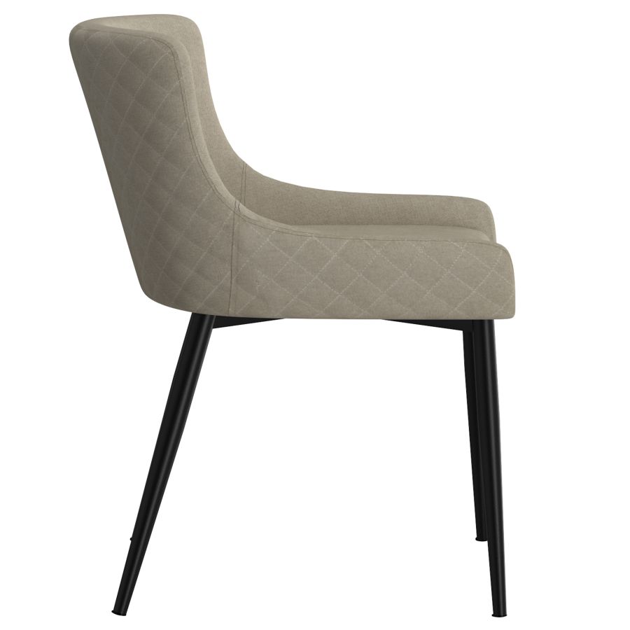 Bianca Side Chair, Set Of 2 In Beige And Black Leg - Image 7