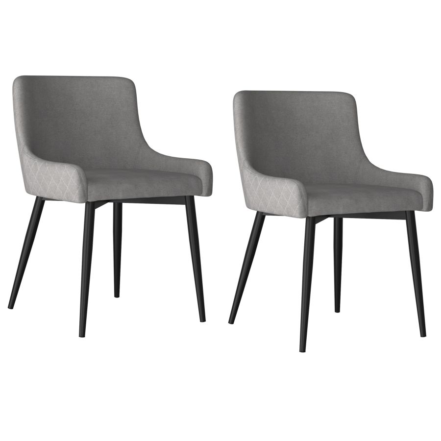 Bianca Side Chair, Set Of 2 In Grey And Black Leg - Image 5