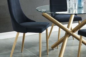 Alternative view of Carmilla Side Chair, Set Of 2 In Black And Aged Gold