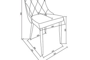 Alternative view of Antoine Side Chair, Set Of 2 In Black And Aged Gold
